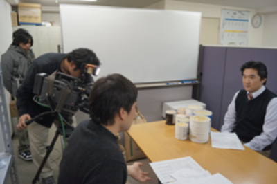テレビ朝日よりセイショップ・平井がインタビューを受けました