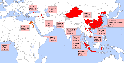 WHO 2009年 新型インフルエンザ（H5N1）発生状況と死者数